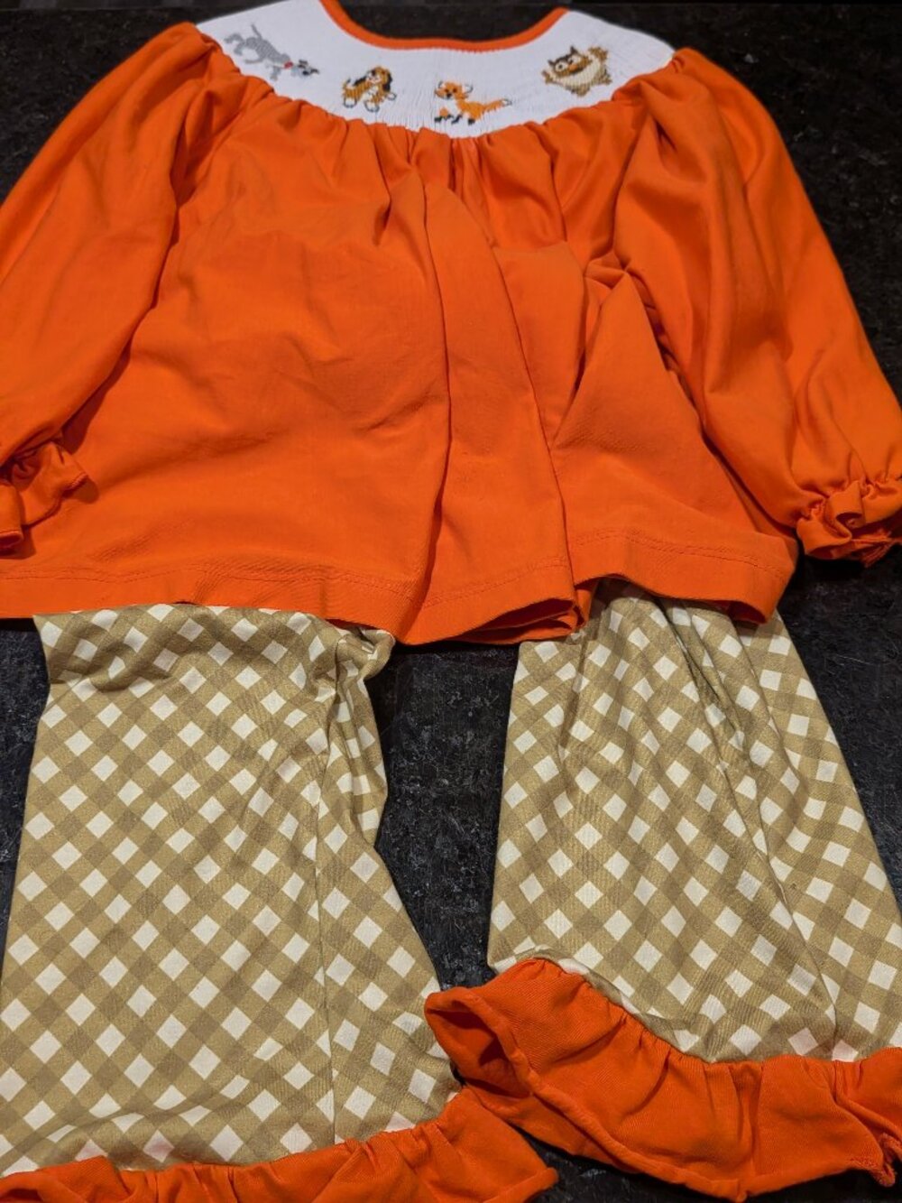 Fox and Hound Smocked Outdit